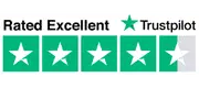 Rated Excellent 4 out of 5 stars on Trustpilot customer review rating