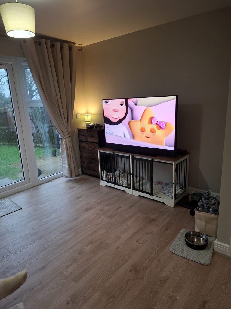 Light Brown Living Room TV