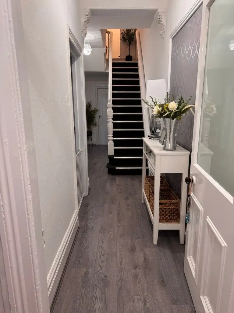 Dark Brown Laminate Hallway