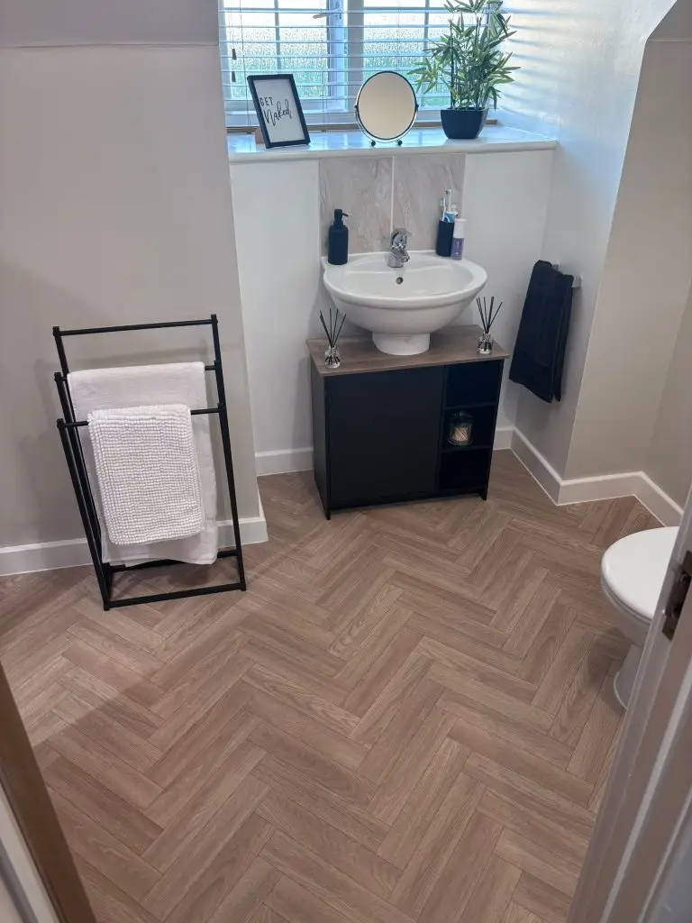 Herringbone Bathroom